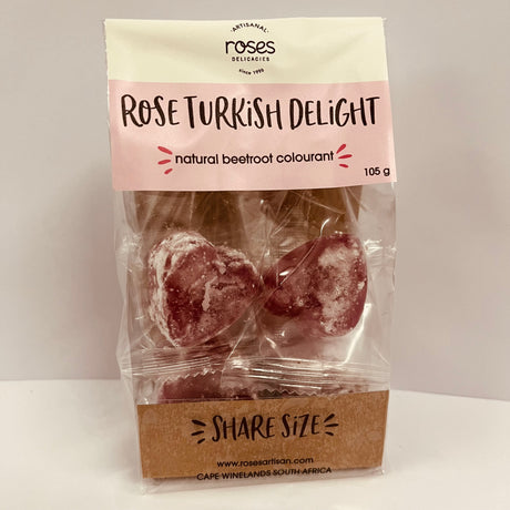 Rose Turkish Delight with Dusting - bag with 6 bites, 105g