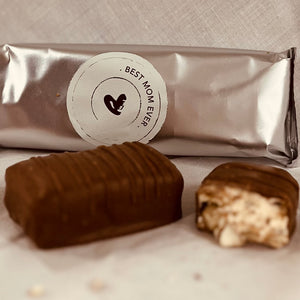 "Best Mom Ever" Almond Nougat with Milk Belgian chocolate bar