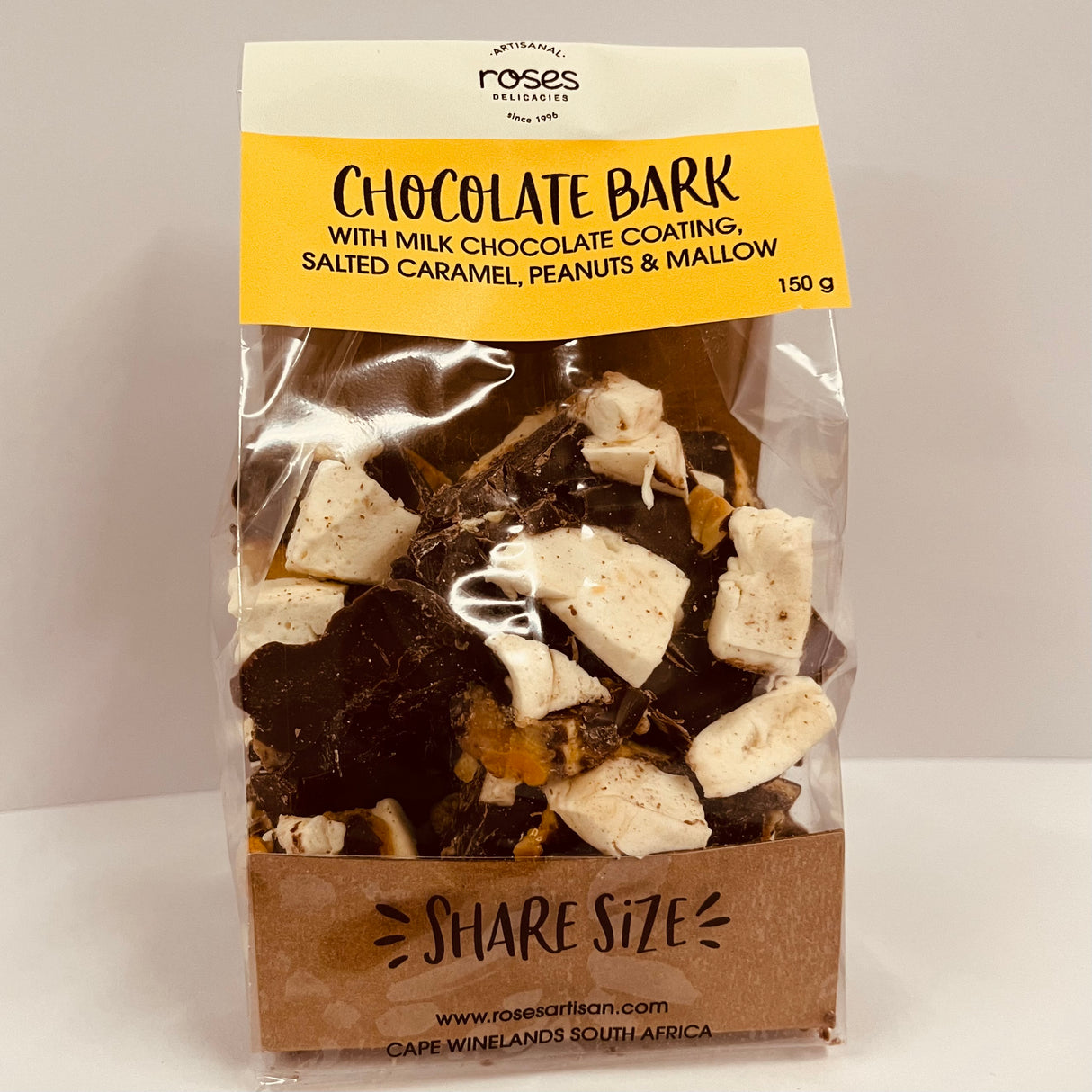 Chocolate Bark  with Peanuts, Salted Caramel and Vanilla Mallow