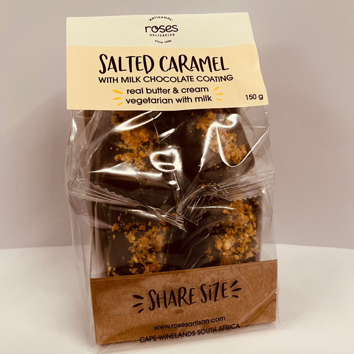 Salted Caramel in Milk Coating - bag with 6 bites, 150g