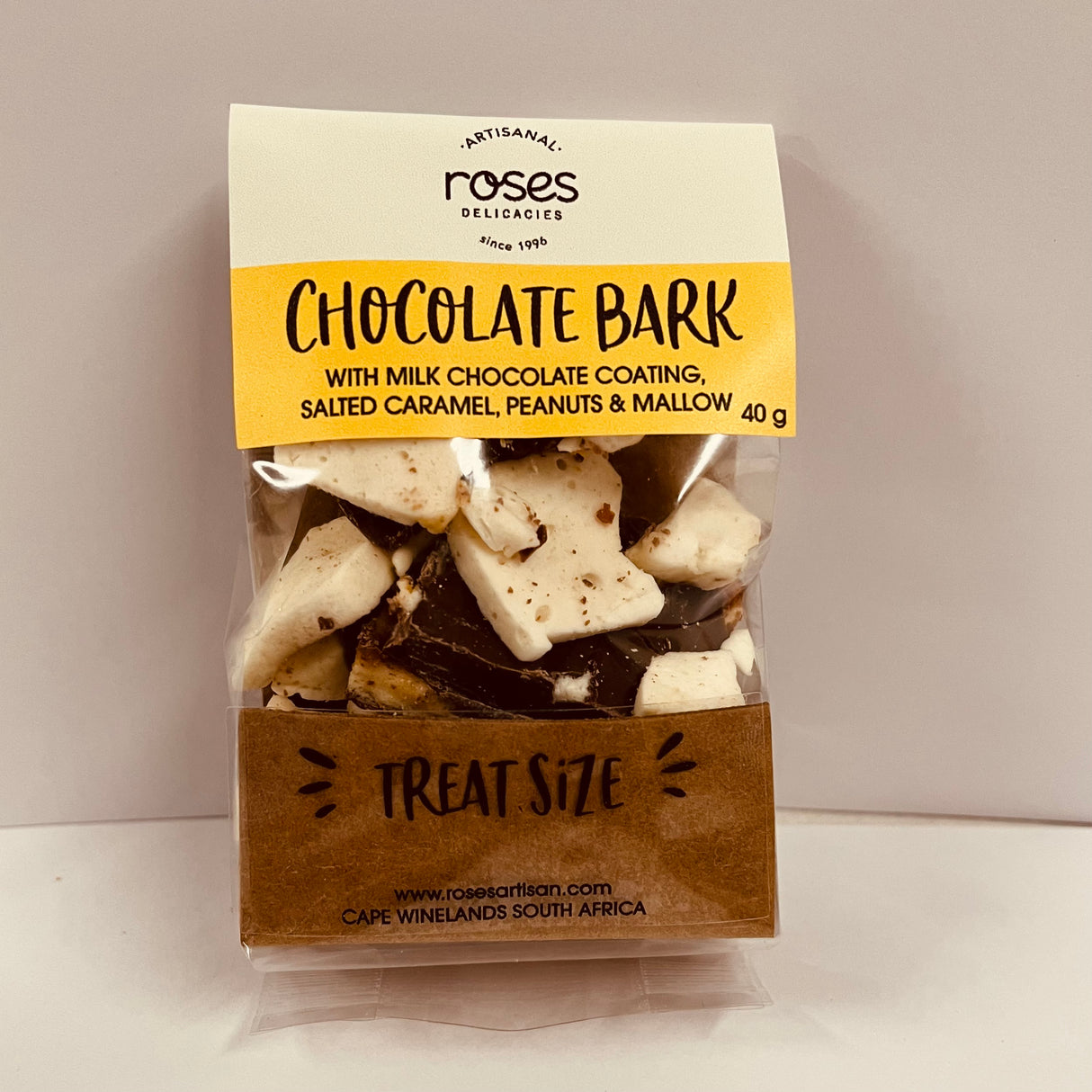 Chocolate Bark  with Peanuts, Salted Caramel and Vanilla Mallow