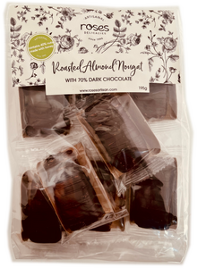 Roasted Almond Nougat with 70% Dark Chocolate Bag 195g
